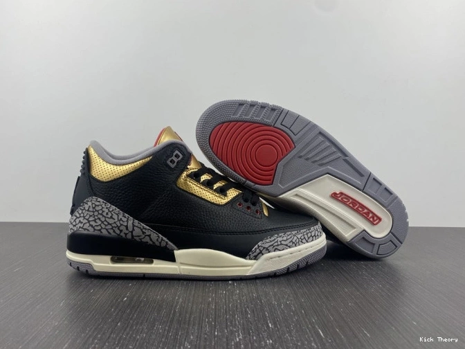 Kick Theory Jordan Air 3 Black Gold CK9246-067 WMNS 0802